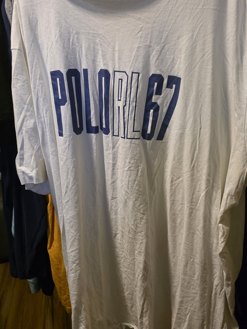 Polo by Ralph Lauren White Short-Sleeve Tee with Blue 'POLO RL 67' Graphic